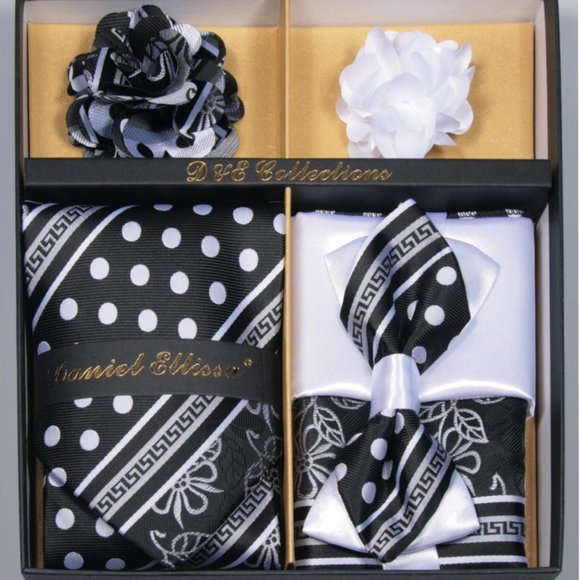 Daniel Ellissa Other - Daniel Ellissa White Black Bow & Neck Tie 6 Set